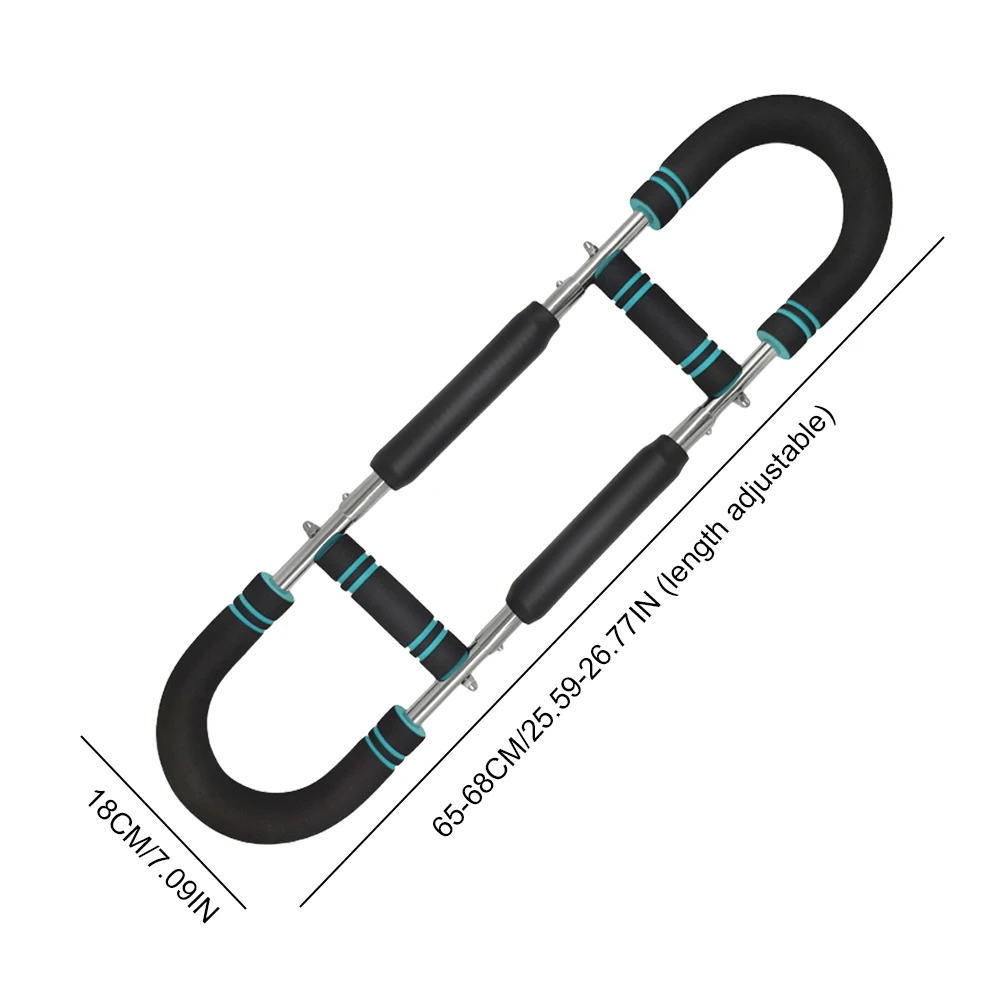 Hand Strength Grip Trainer Portable Hand Grip Strengthener 2 Adjustable Level Twister Arm Exerciser U Shaped for Arm Chest Back