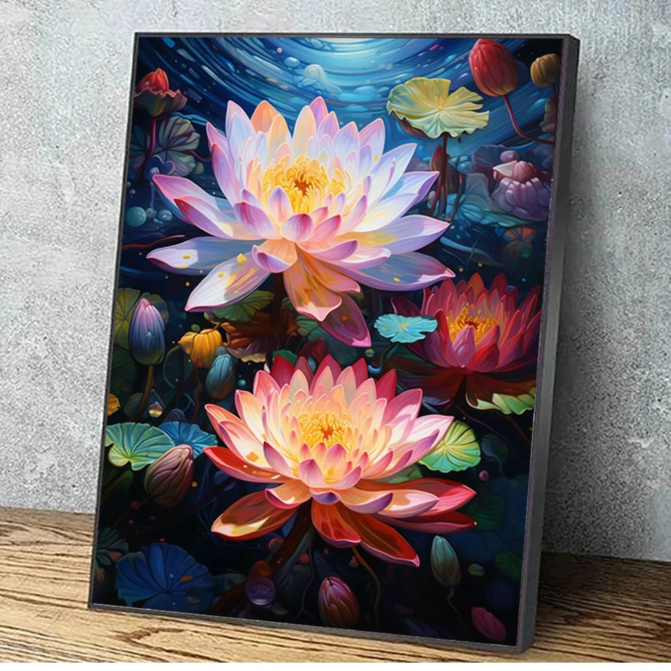 Flower Diamond Painting New Collection 2023 Lotus Full Round