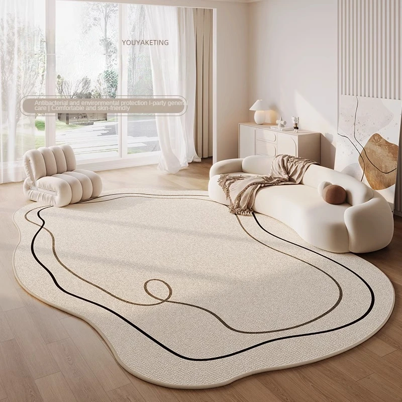 

Modern Minimalist Rugs for Bedroom Light Luxury Living Room Decoration Line Plush Carpet Large Area Cloakroom Sofa Washable Rug