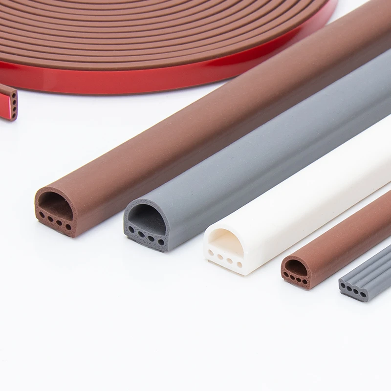 Tira de sellado de goma de silicona tipo D/I para puerta/ventana, tira aislante sonido, cinta autoadhesiva, sello de aislamiento de ventana, 6 m/lote|Cintas selladoras| - AliExpress