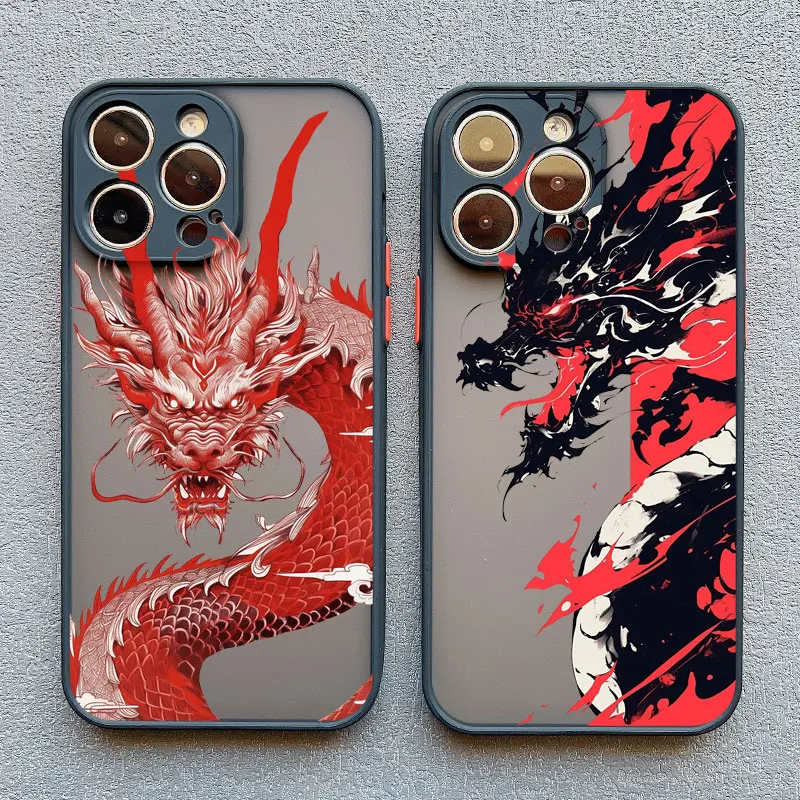 Luxury Fashion East Dragon Sea Wave INS Phone Case Cover