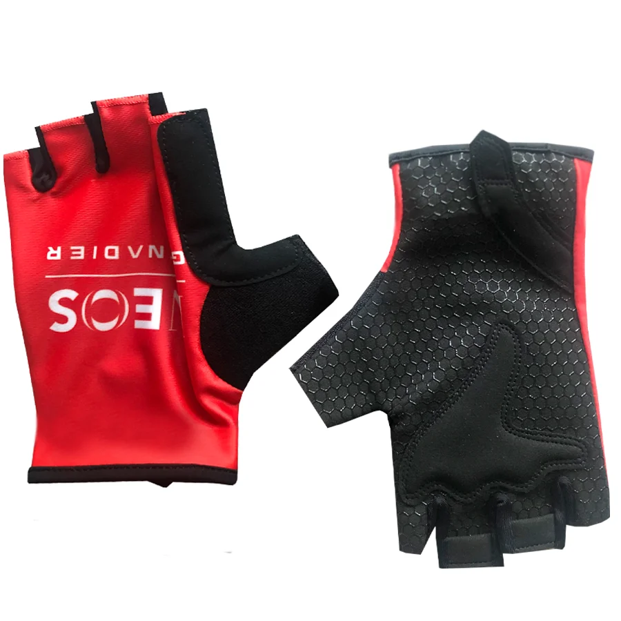 New INEOS Team Cycling Gloves Red Half Finger Men Women Road Bike Gloves Sports Fitness Gym Riding Bicycle Gloves 4