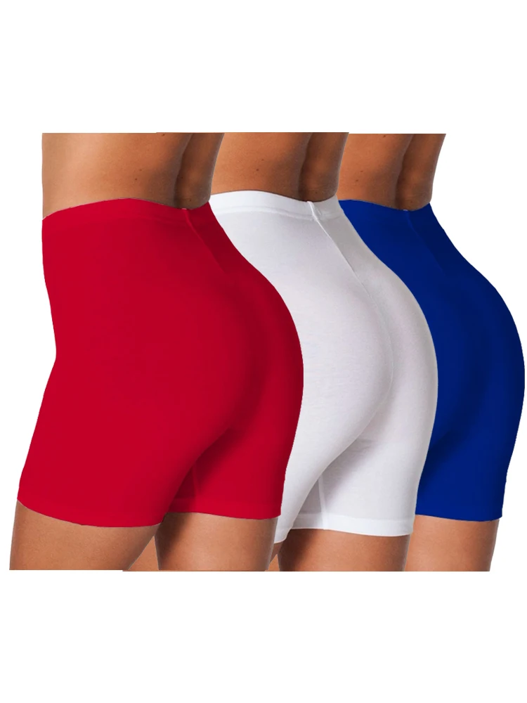 

YRRETY Summer Solid Color Sexy Women Shorts Elastic High Waist Tight Fitness Slim Skinny Sports Bottoms Bodycon White Shorts