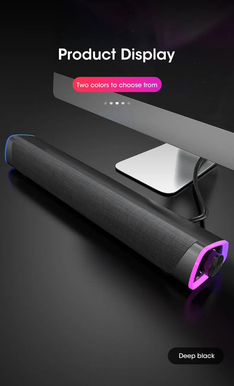 Description Picture 6 of itemNiye Computer Speaker Bar Stereo Sound Subwoofer Bluetooth Speaker For Macbook Laptop Notebook PC Music Player Wired Loudspeaker