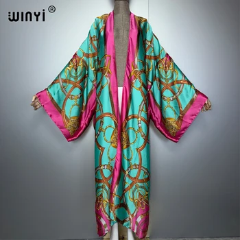 WINYI fashion kimono 2026 kaftan beach wear Cardigan evening dress abaya dubai luxury cover-ups beach outfits women party dress 1