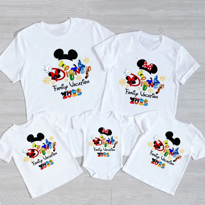 2025 Disney Family Vacation Father Mother-kids Family Matching Outfits Funny Disneyland Family Look 3