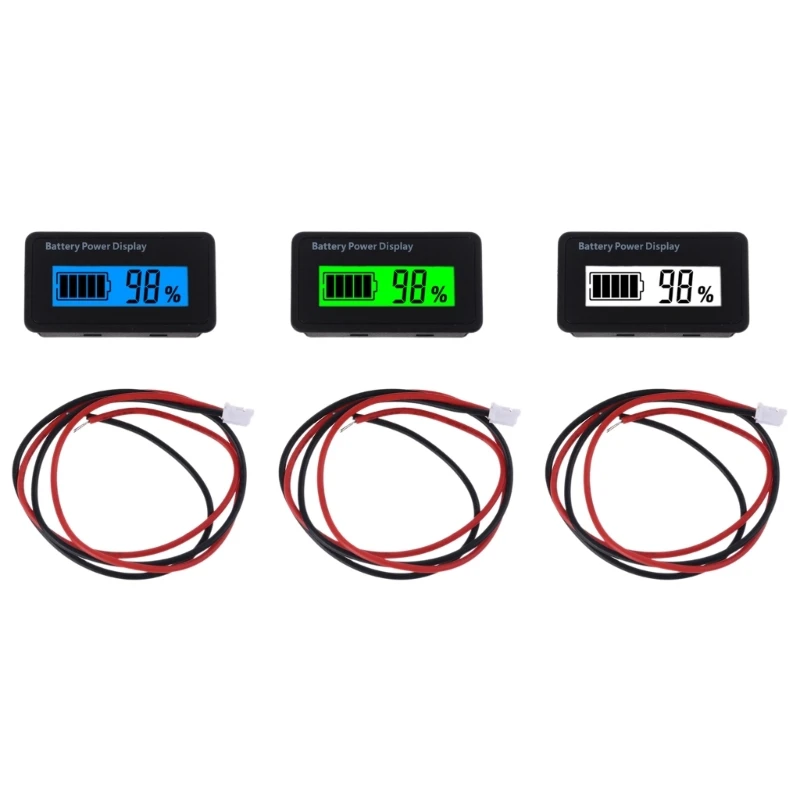

Lead-acid LCD Digital Capacity Indicator Charge Tester Voltmeter Ammeter Dropship