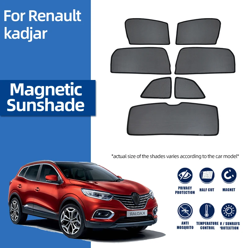 

For Renault Kadjar 2015-2022 Magnetic Car Rear Side Baby Window SunShade Shield Front Windshield Curtain Sun shade Visor