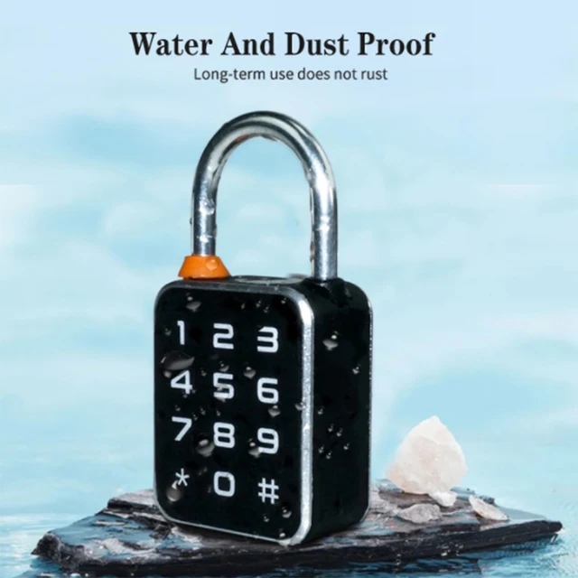 Tuya Smart Padlock Electric Biometric Lock IP65 Waterproof Ecurity Keyless Mini Smart Lock Password Fingerprint Anti-theft Lock 5