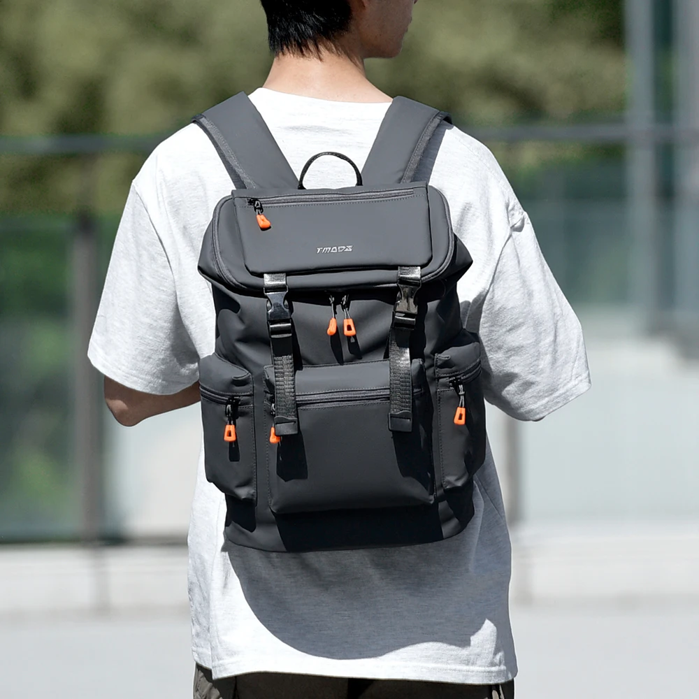 Modischer Rucksack für Herren, große Kapazität, Computertasche, verschleißfester Stoff, Outdoor-Reiserucksack – Detail 3
