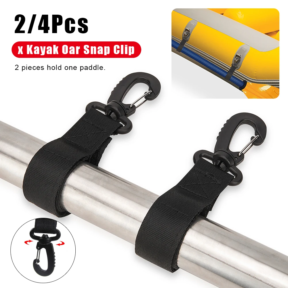 

2/4Pcs Kayak Paddle Keeper Oar Webbing Strap Holder Snap Clip Adjustable Boat Paddle Clip for SUP Paddleboard Inflatable Boat
