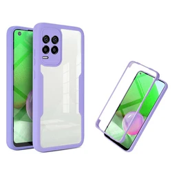 360 Full Body Phone Case with Built - In Screen Protector Cover - Redmi 10X 4G (Lavender)