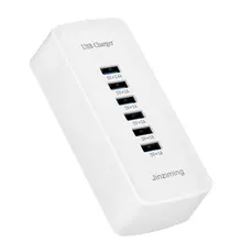 

USB Charging Station 6-Port 2.4A Charger Block Fast Charger Station Intelligent Power Allocation For Phone