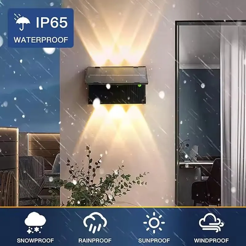 مصباح جداري يعمل بالطاقة الشمسية IP65 مقاوم للماء...