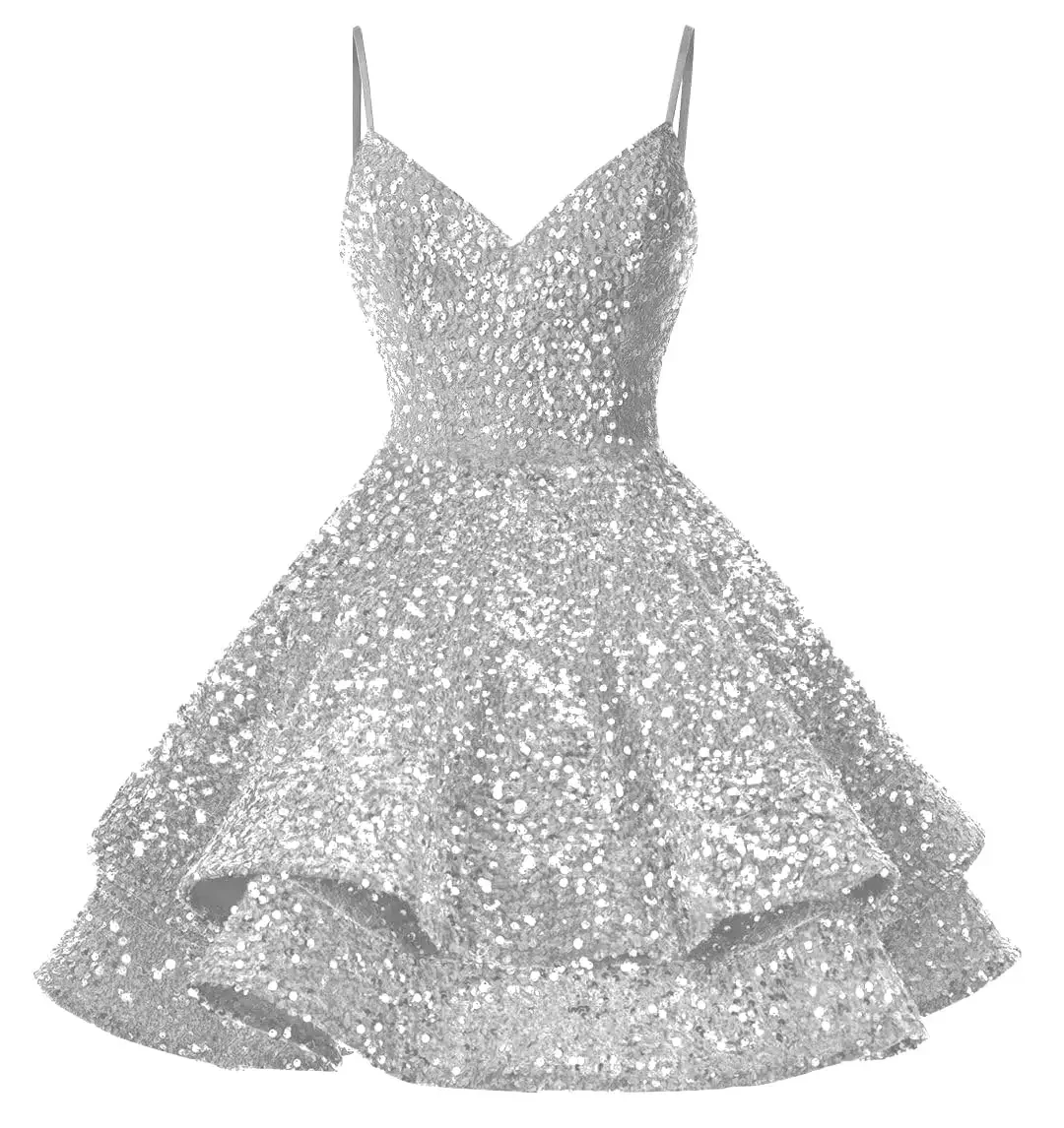 Rjer Tulle Homecoming Dresses 2025 Sparkly Spaghetti | Ubuy