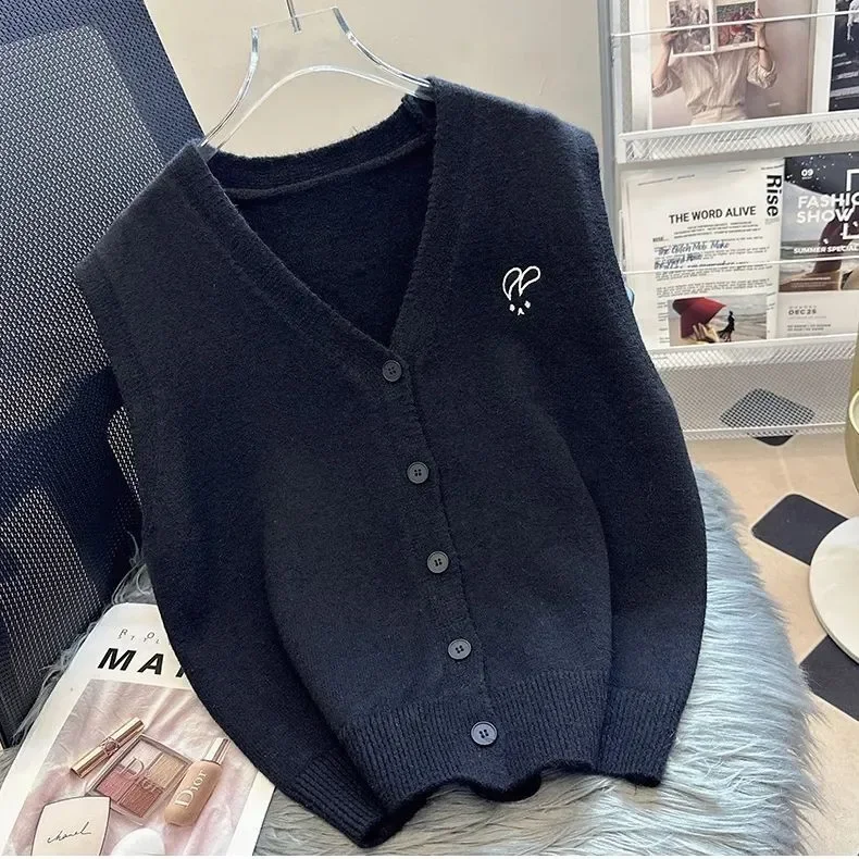 Golf Wear Spring Golf women's V-neck sleeveless golf jacket outdoor sports shirt stretch knitwear for women Tennis Jackets
