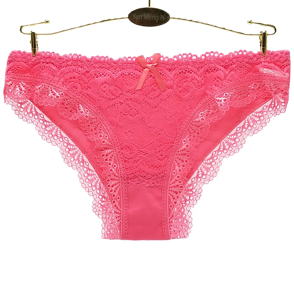 Women's Cotton Lace Trim Low Waist Hipster Panties - 5 Pack