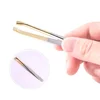 2Pcs Electroplated Stainless Steel Eyebrow Tweezers Eyebrow Clamps Creative Makeup Tweezers (Flat Mouth + Oblique Mouth, 1pc/Eac 2