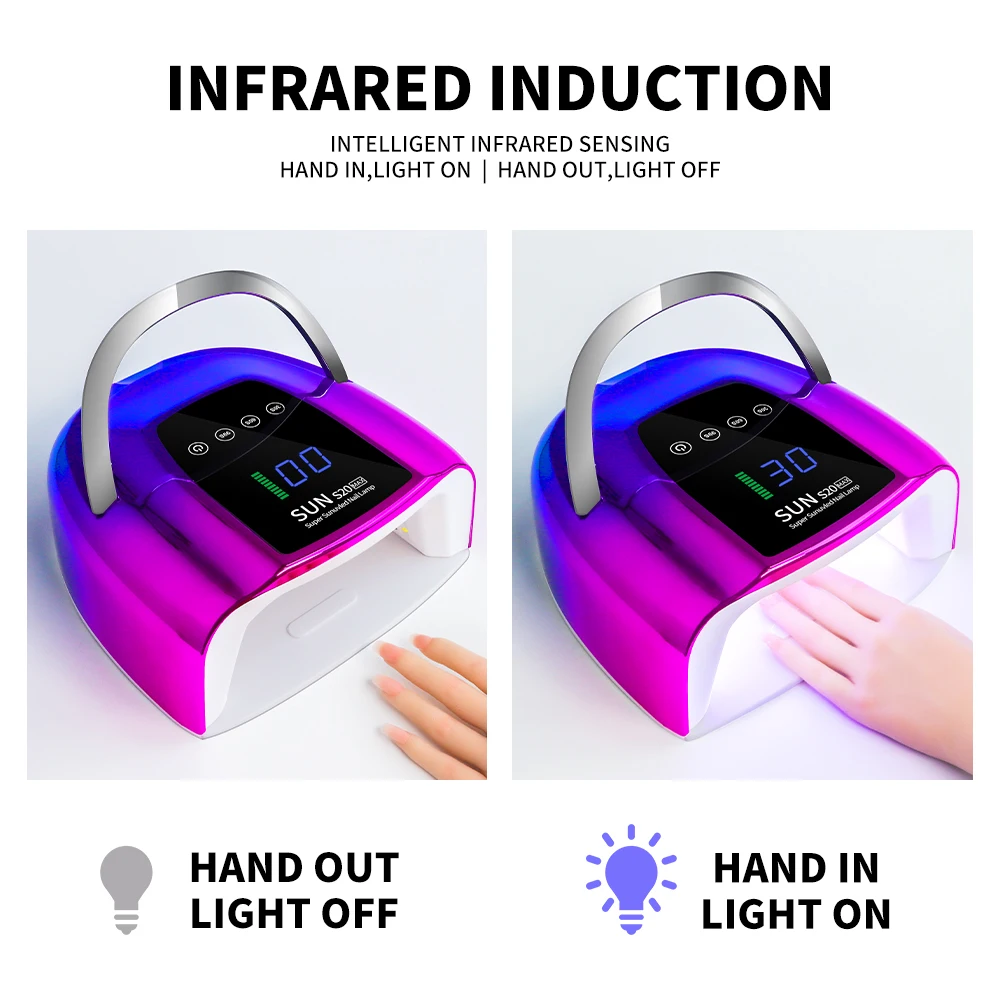 UV LED Nail Lamp For Fast Drying Gel Nail Phototherapy Machine 48 LEDs Manicure Salon Tool Equipment Professional Nail Light 5