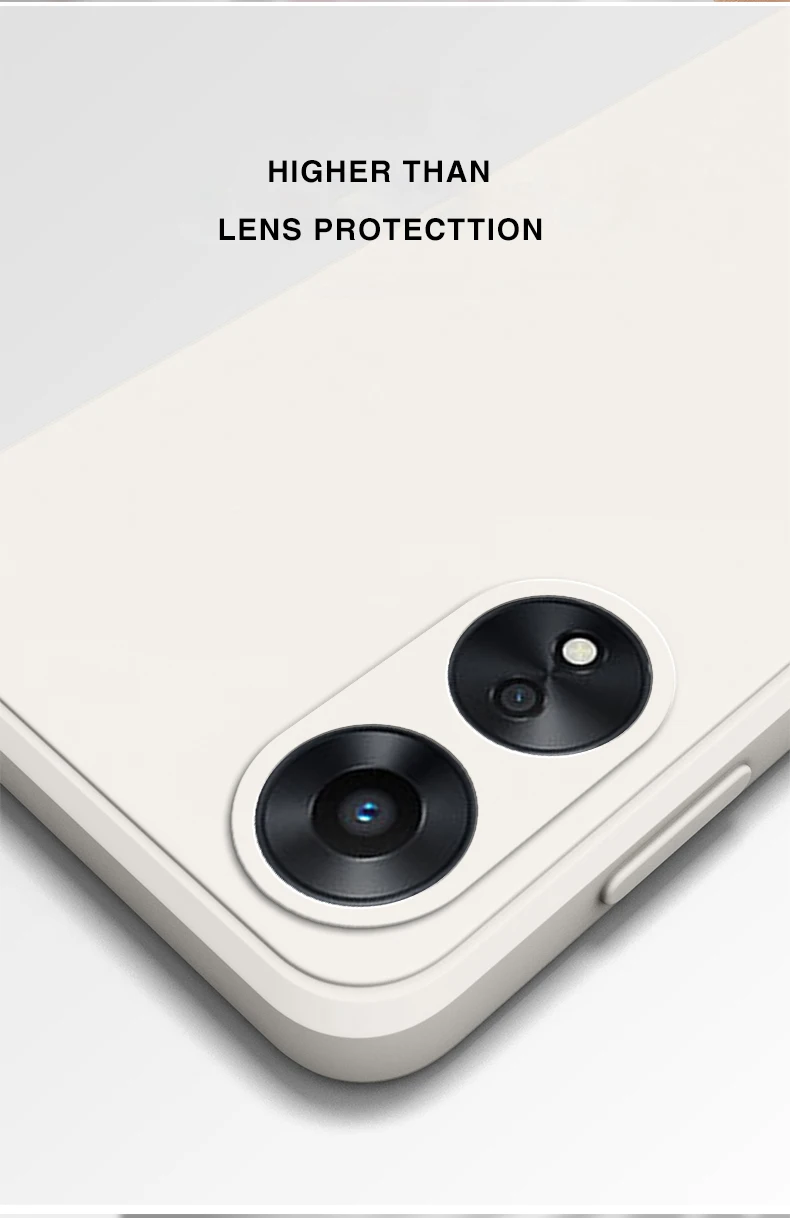 Coque originale de téléphone de base pour OPPO A58 A58X A78 5G, antichoc, Funda en Silicone liquide, lentille souple, protection arrière_voghion.com