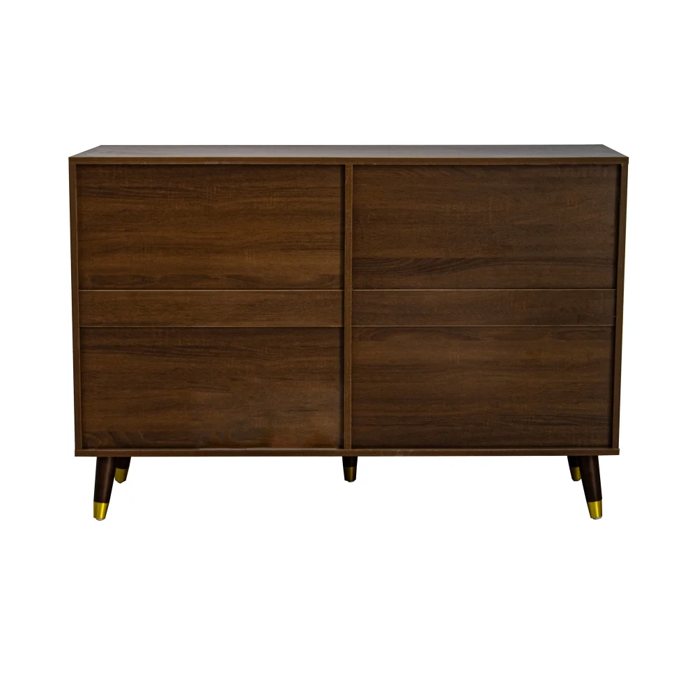 PINGGO Moderner Aufbewahrungsschrank Sideboard Kleiderschrank 120x40x81cm für Wohnzimmer Esszimmer Flur – Detail 17
