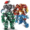 Superheroes Mecha Building Blocks Toys for Boys Super Armor Robot Model Military Warrior Action Figures Gifts for Kids Children 1