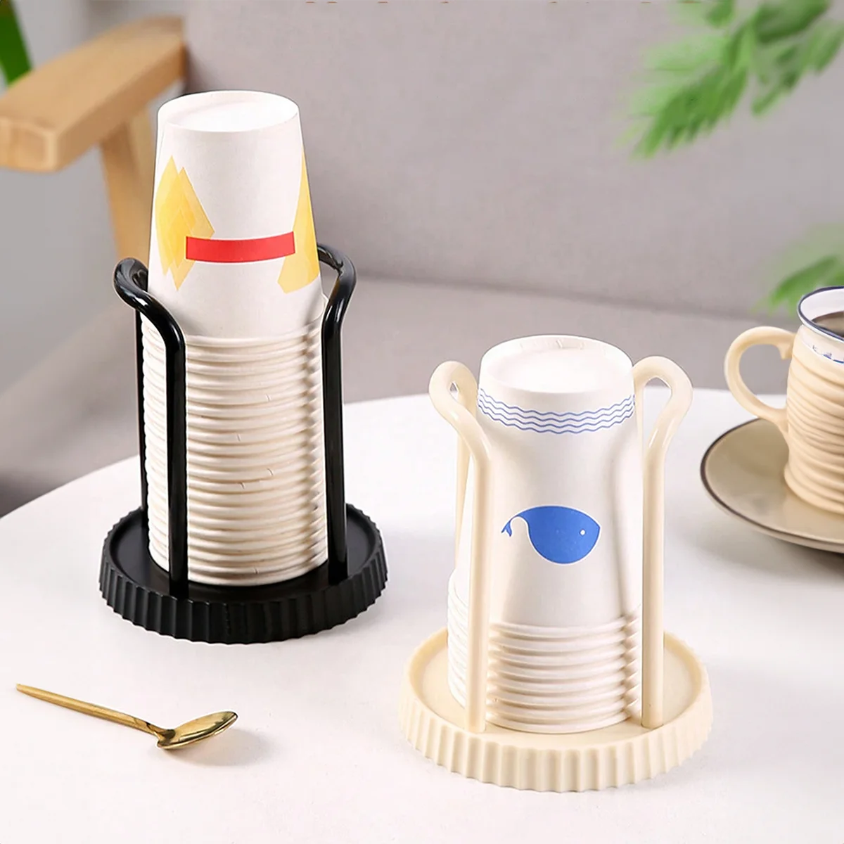Simple Paper Cup Holder, Disposable Cup Storage Rack, Multifunctional Coffee and Milk Tea Cup Storage Rack, Cup Extractor 6
