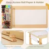 Kids Art Table & 2 Chairs Set with Roll Paper - Spacious Craft Table with Storage Shelves for Drawing, Activities, and Study 3