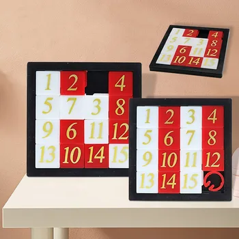 1-15 Number Puzzle Early Educational Toys Montessori Developing for Children Adults Digital Slide Puzzle Game Exercise The Brain 1