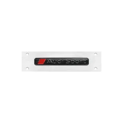 Premium Gloss Black 4 - Ring Car Emblem 315mm x 230mm - Front and Rear Badge Sticker (Audi Sport)