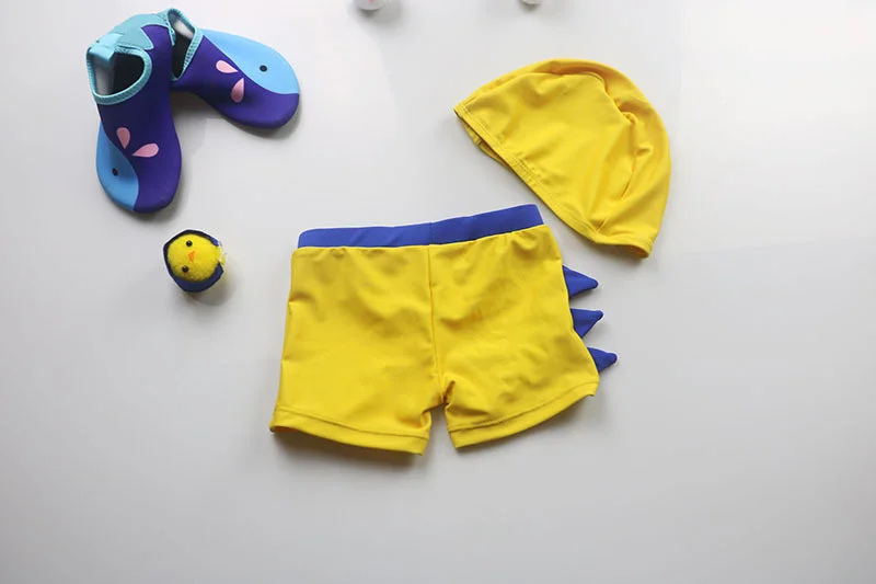 Swimming Trunks for Boy Cartoon Dinosaur Children's Swimsuit with Swimming Cap Toddler Baby Boys Bathing Suit Kids Swim Shorts