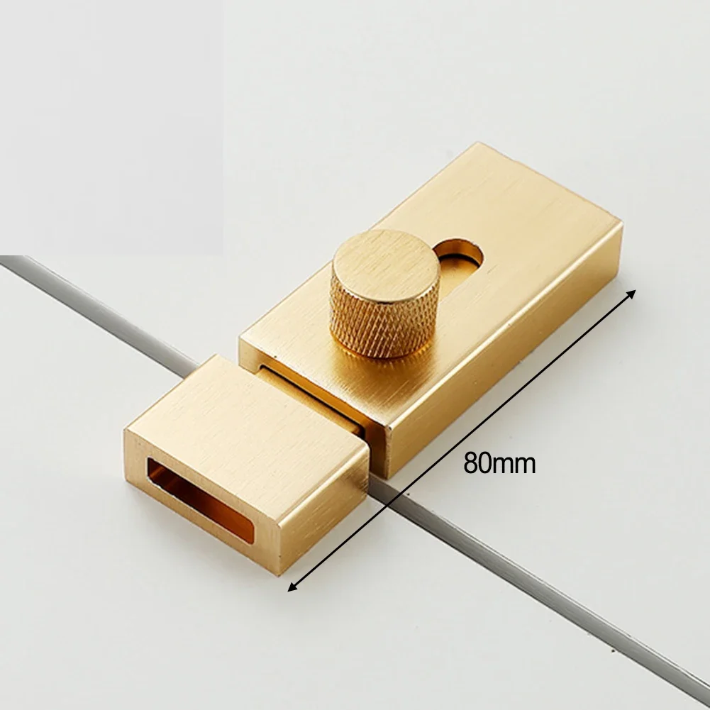Door Latch Door Lock Cylinder Door Bolts Catch Lock Aluminum Alloy Garden Gate Shed Toilet Barn Sliding Bolt