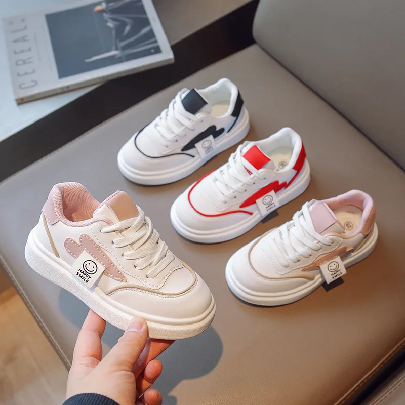 

Leisure Kids Casual Sneakers For Girls Boys 3-12Y Toddler Non-slip Breathable Children Sport Shoes Pink Red Sapatos Infantil