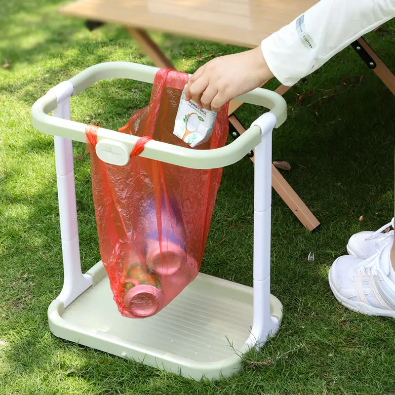 Portable Outdoor Cam BBQ Plastic Bag Stand Household Kitchen Waste Paper Ra Universal Purpose Home Cleaning Tool