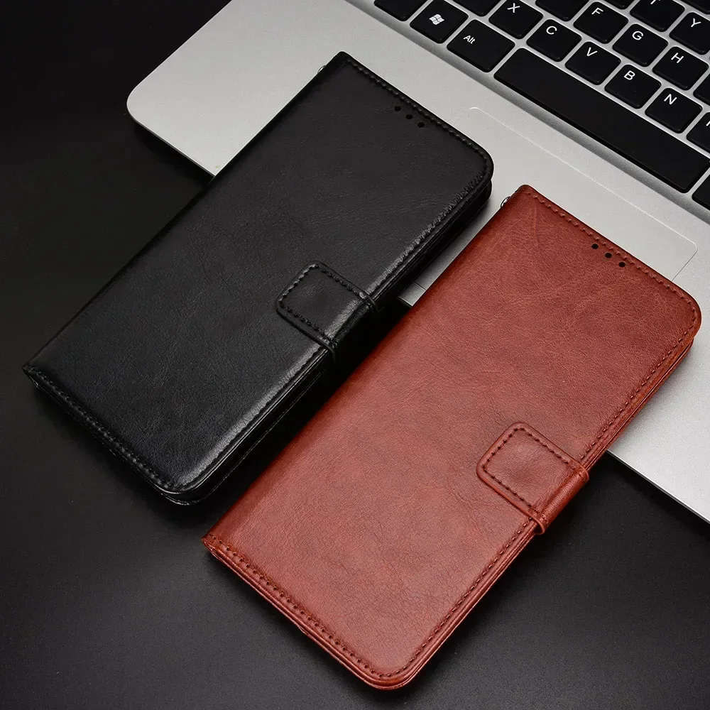 Retro Leather Wallet Case - Luxury Flip Cover