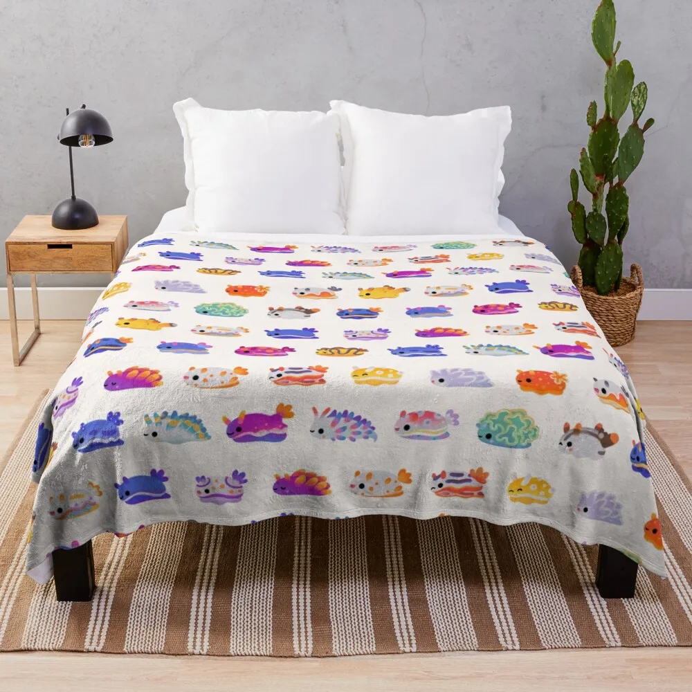 

Sea Slug Day - bright Throw Blanket Sofa Quilt Nap Blanket Sofa Blanket Soft Plush Plaid