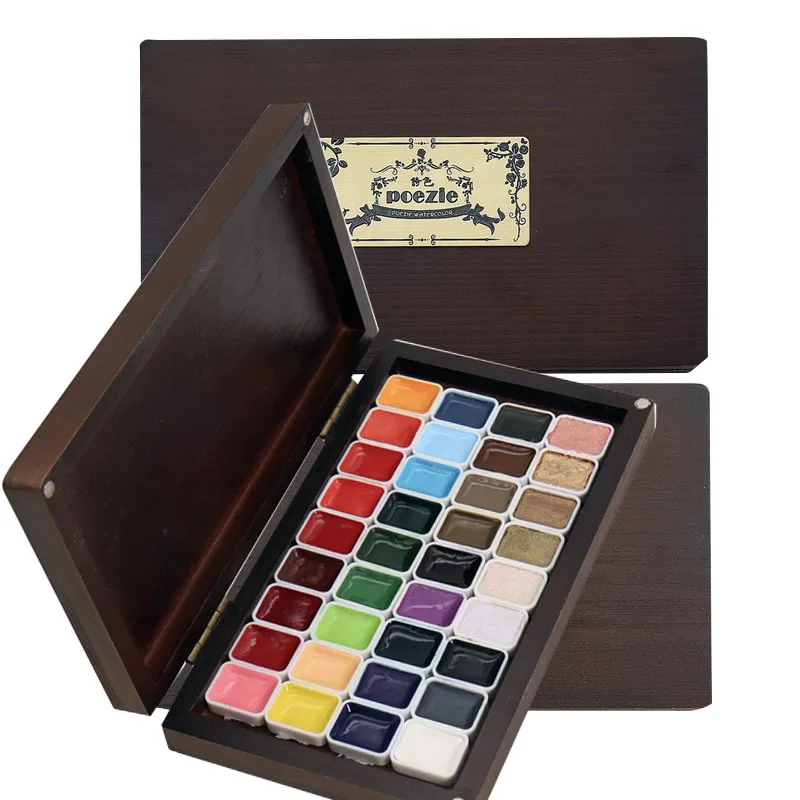 Pearlescent Solid Watercolor Pigment Set for Nail Painting and Art