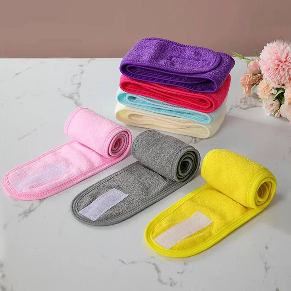4 Fasce Per Il Viso In Microfibra Con Chiusura In Velcro - Fascia Per Lavaggio Viso, Beauty, Sport, Yoga E Doccia - Morbide E Regolabili