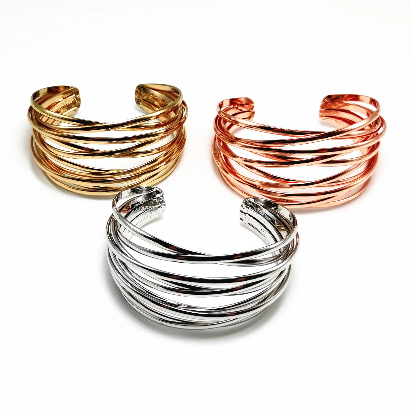 Chain Bracelet Fashion Alloy Round Chain Charms Cuff Bracelet for Women Female Gold Silver Color Bracelets Pendant Jewelry
