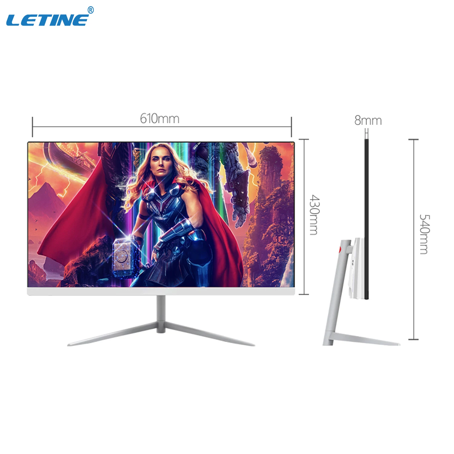YYHC LED ̹ , Ŀ ũ  Ƽ, 27 ġ, 1k, 144HZ, 2K, 165HZ