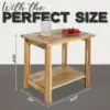 Double Side Table, Weather-Resistant Rectangular End Table for Patio, Lawn Ideal as a Stylish Indoor and Outdoor Table Companion 3
