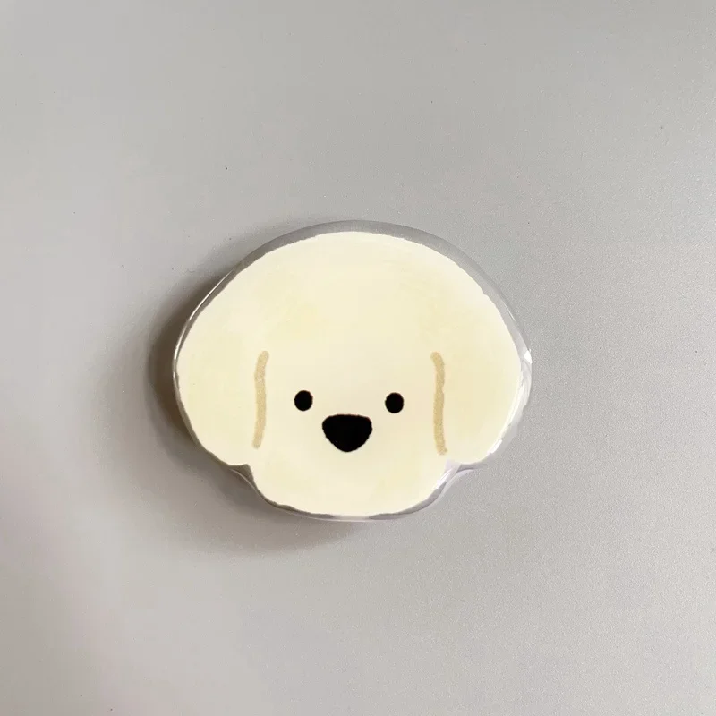 Korean Style Creative Cartoon Husky Dog Folding Finger Grip Phone Holder