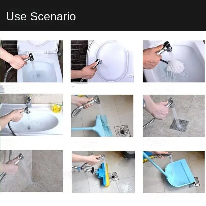 Flexible Spring Handheld Plastic Bidet Sprayer Image 3