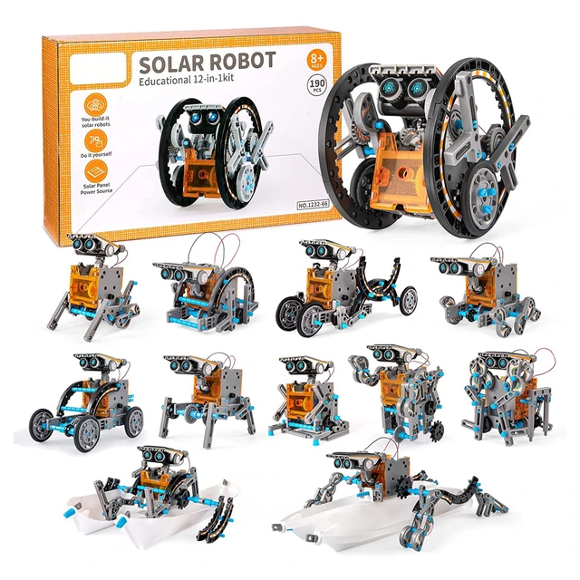 Science Kits for Kids Age 8-12, STEM Toys 6-in-1 Solar Robot