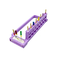 1 pièce Support de rangement pour lime endodontique dentaire avec éponge de nettoyage, autoclavable, organisateur de lime pour canal radiculaire dentaire, 16 trous 2