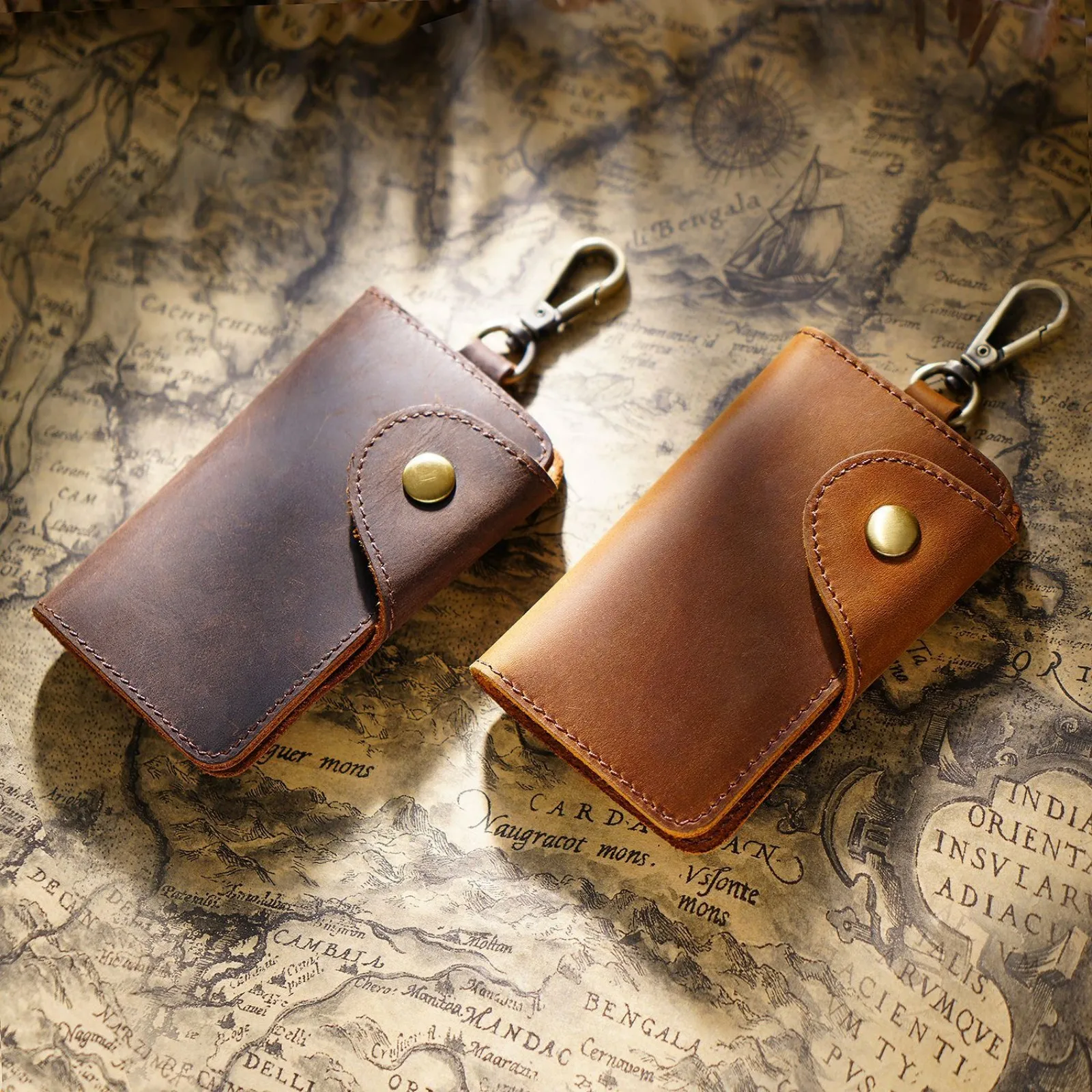 Premium Leather Multifunctional Key Organizer and Wallet