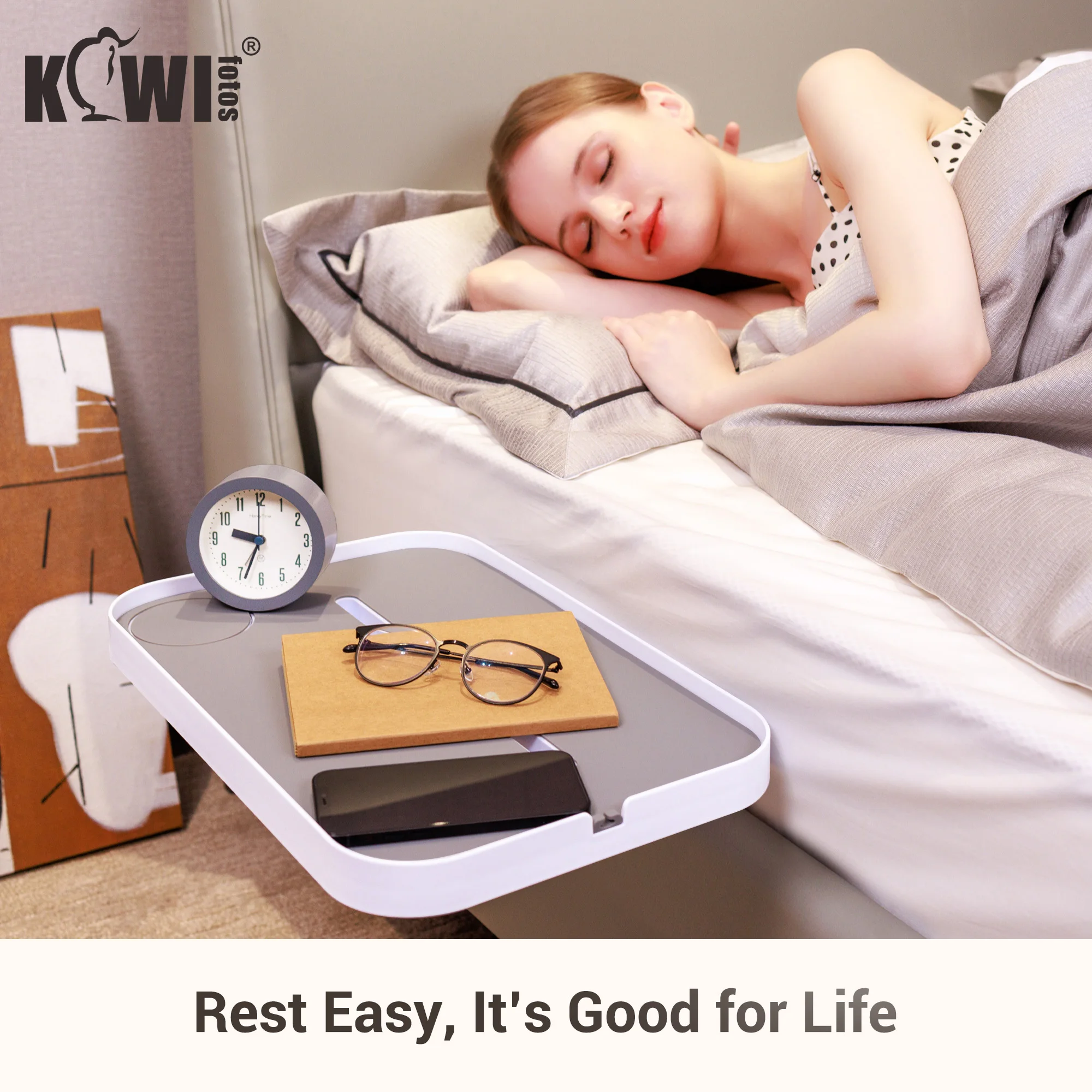 침실용 침대 옆 테이블 보관 스탠드, 금속 테이블 침대 헤드 랙 보관 홀더, 노트북 태블릿 전화 음료 책