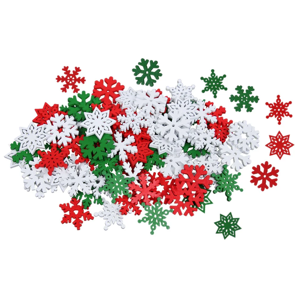 

Wooden Snowflakes Christmas Tags Snowflake Cutouts For Crafts Mixed With Red White Green Snowflake Wood Christmas Chips