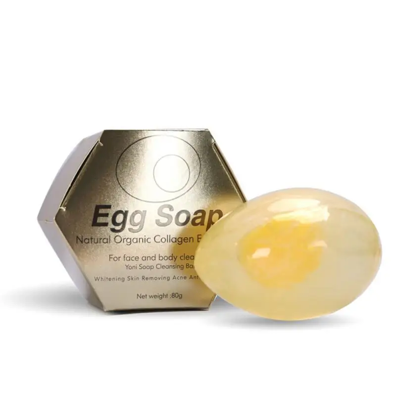 

Natural Organic Collagen Egg Soap Wholesale Collagen Soap Handmade Whitening Soap Collagen Cleansing Soap Face Bath Soap 80g