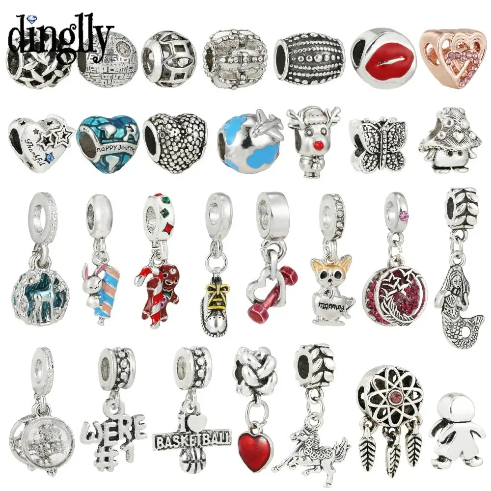 

DINGLLY, 10 шт., подвеска в виде сердца, земли, гриба, Красного искусства, оленя, оленя, самодельный браслет и ожерелье из бисера, модные ювелирные аксессуары